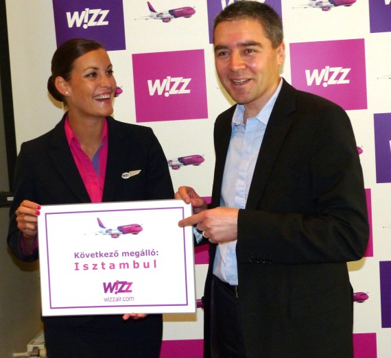 Zsuzsa Lázár and CCO György Abrán announced the new route in Budapest