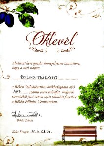 Certification of rollinginbudapest adopted red plum tree :-)