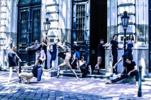 Just in front of the doorstep at the Italian Institution of Culture - Budapest