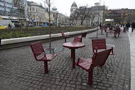 Reconstructed Blaha Lujza Square - December 2022